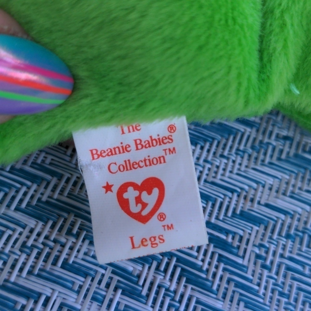 TY LEGS the FROG Beanie Baby 1993 Vintage Toy Collectible ✨ BD 4-25-93 - Picture 6 of 9